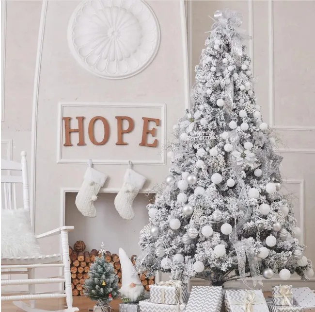 Vianočné guľky - biele 300895B (100ks)