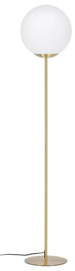 Stojacia lampa v zlatej farbe so skleneným tienidlom (výška 150 cm) Mahala - Kave Home