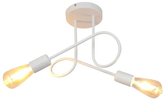 Detský prisadený luster OXFORD 2xE27/15W/230V biela