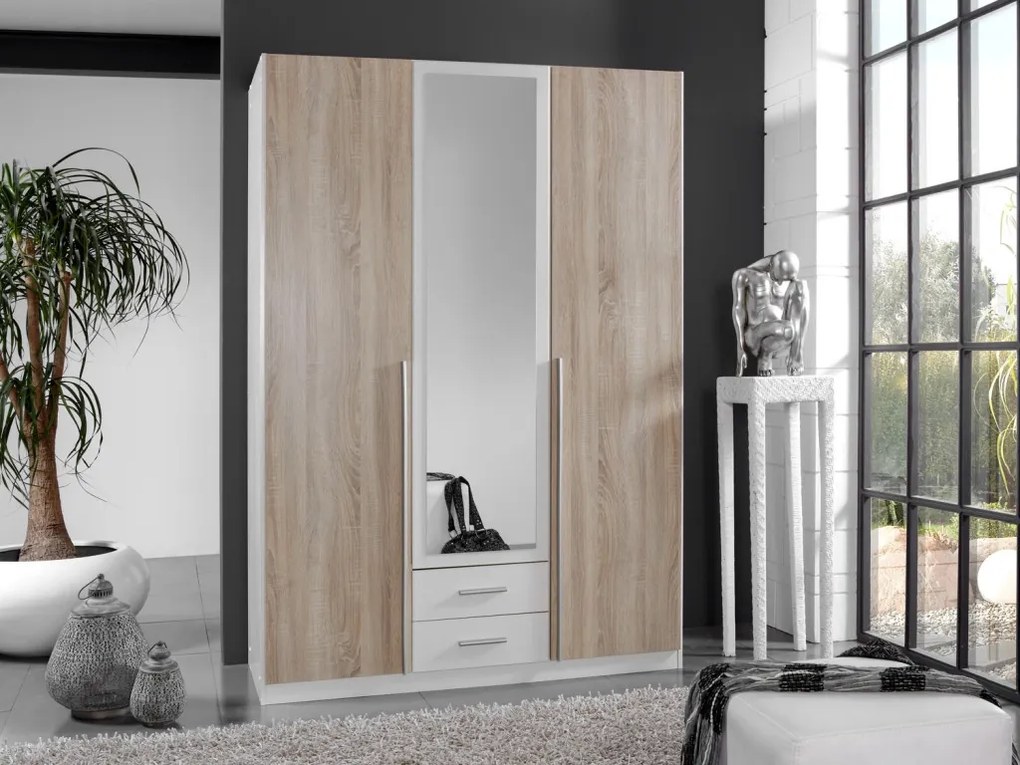 Šatníková skriňa Skate 119-484, dub/biela