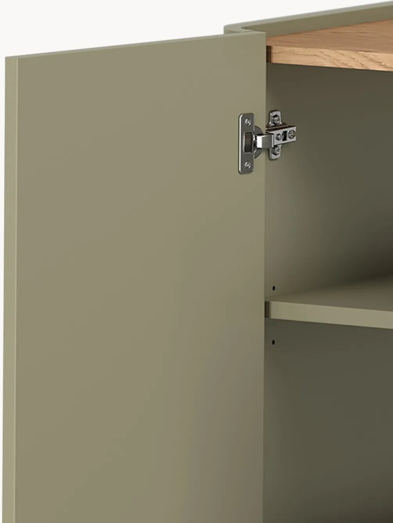 Komoda so zásuvkami Elivo 150 cm - eukalyptus / dub baltic dune