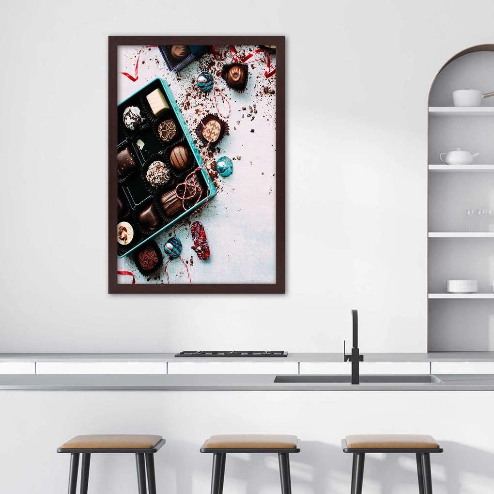 Gario Plagát Farebné pralinky Farba rámu: Bez rámu, Rozmery: 60 x 90 cm
