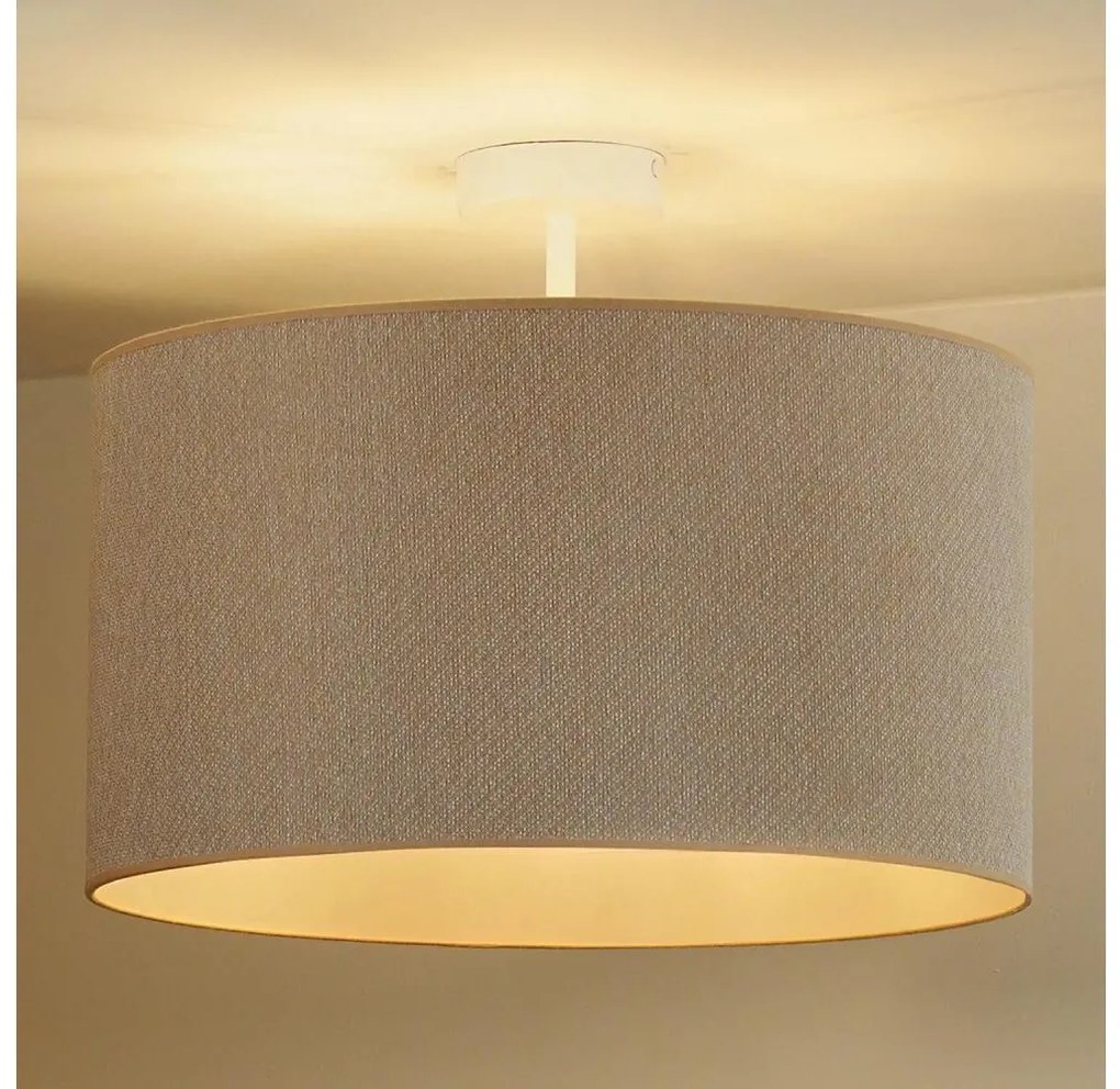 Duolla - Prisadený luster ROLLER ECO RECYCLING 1xE27/15W/230V pr. 45 cm krémová