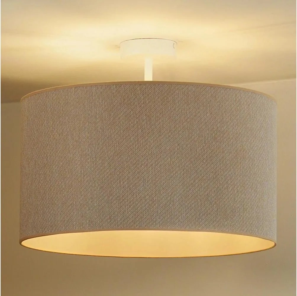Duolla - Prisadený luster ROLLER ECO RECYCLING 1xE27/15W/230V pr. 45 cm krémová
