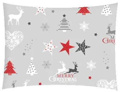 Obliečka Christmas STAR Grey 50x50cm
