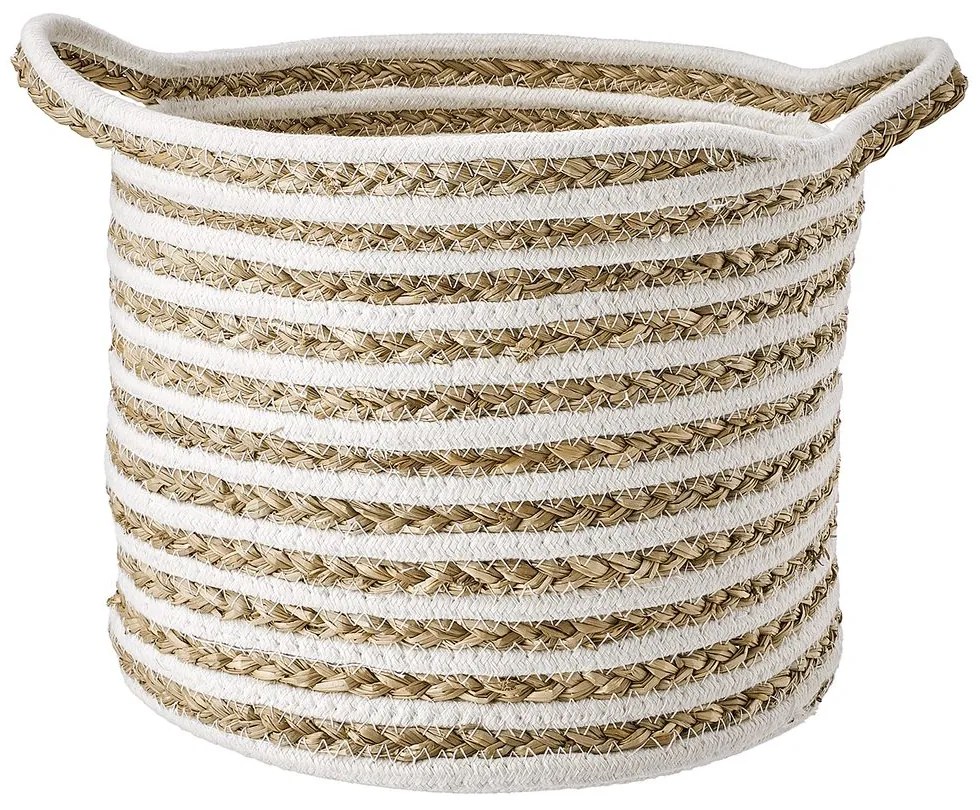 COTTON BRAID Úložný kôš pruhovaný stredný