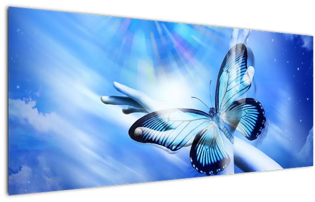 Obraz - Motýľ, symbol nádeje (120x50 cm)