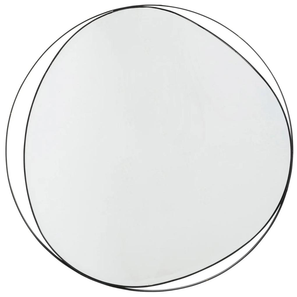Bonita nástenné zrkadlo čierne Ø80 cm