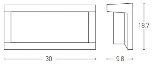 Zambelis E128 - Vonkajšie nástenné svietidlo 1xE27/18W/230V IP54 antracit