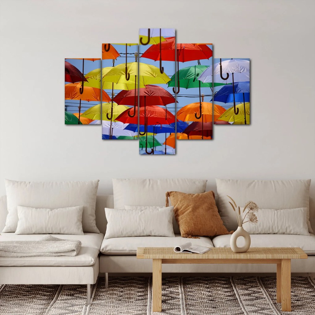 Obraz farebných dáždnikov (150x105 cm)
