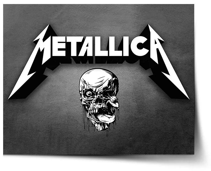 Sablio Plagát METALLICA Lebka Sivá - 60x40 cm