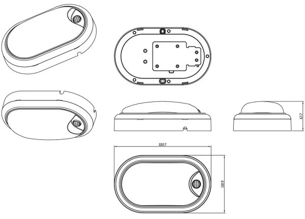 Philips - LED Nástenné svietidlo so senzorom PROJECTLINE LED/15W/230V IP54