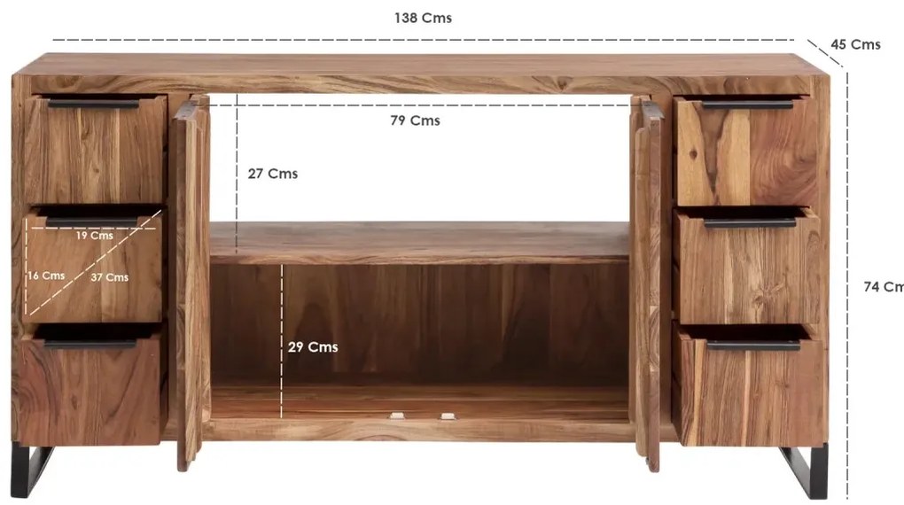 furniture-nabytek.cz - Masivní podstavec pod umyvadlo Sydney Light II z akácie, lakovaný, hnědý