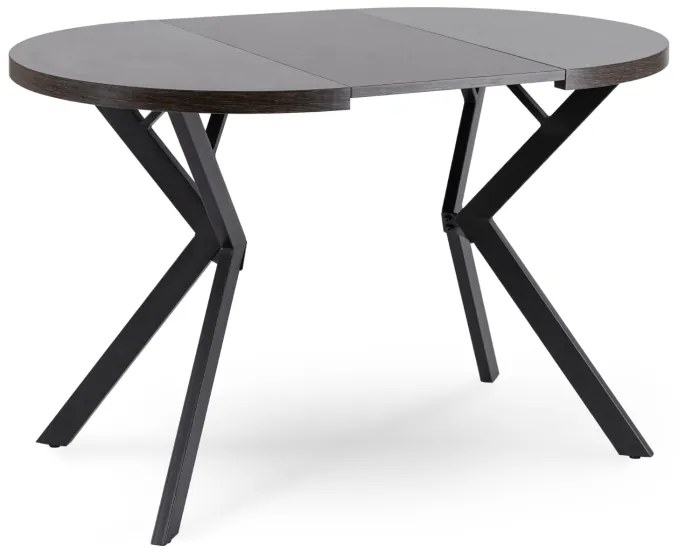 JAKS Okrúhly rozkladací stôl 80 - 160 cm čierny Dorian