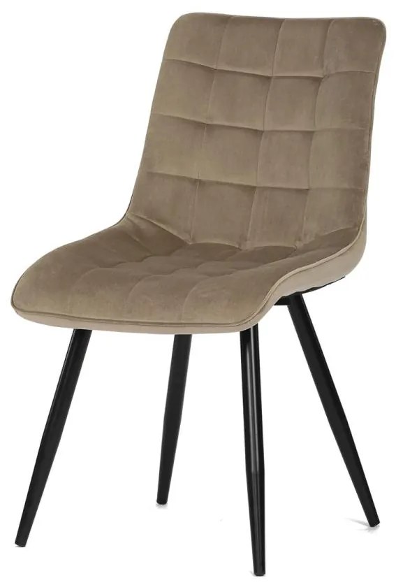 Jídelní židle, béžová, samet matný, CT-384 CAP4