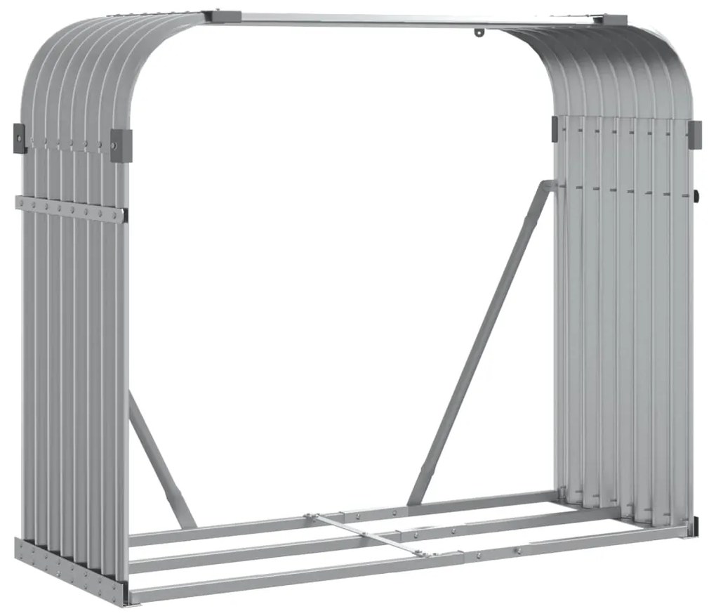 Držiak na polená bledosivý 120x45x100 cm pozinkovaná oceľ