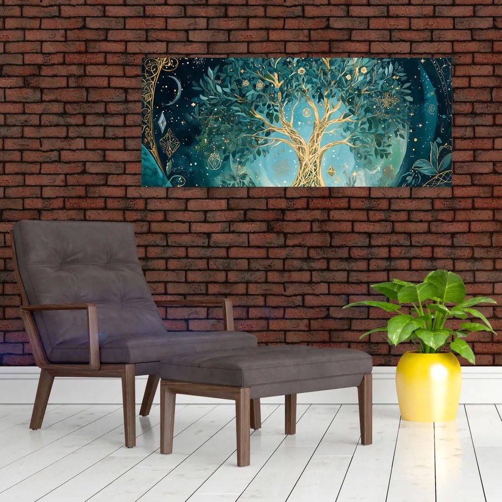 Obraz – Strom života vo vesmíre (120x50 cm)