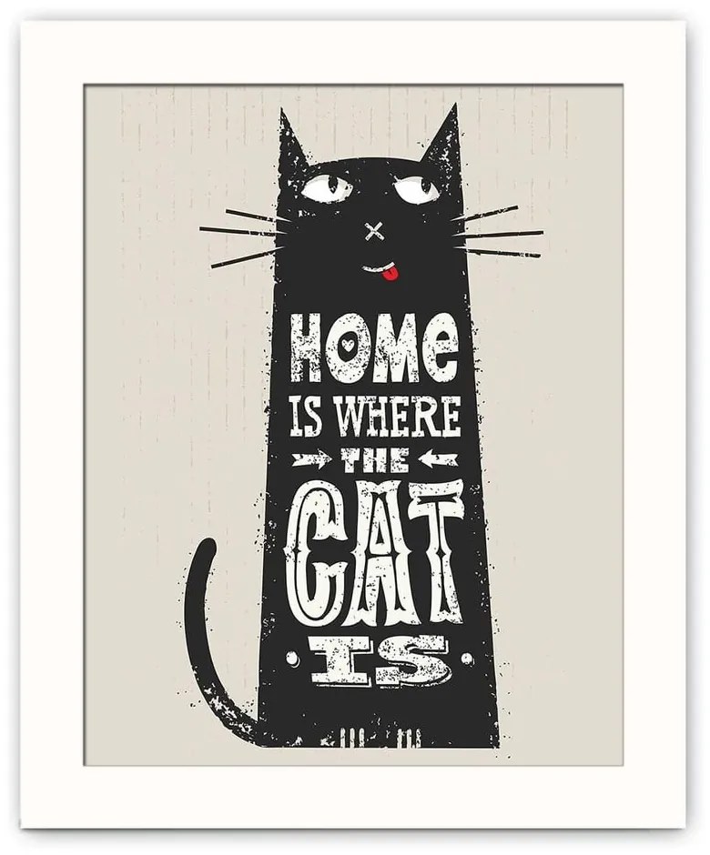 Dekoratívny obraz Cat, 28,5 × 23,5 cm