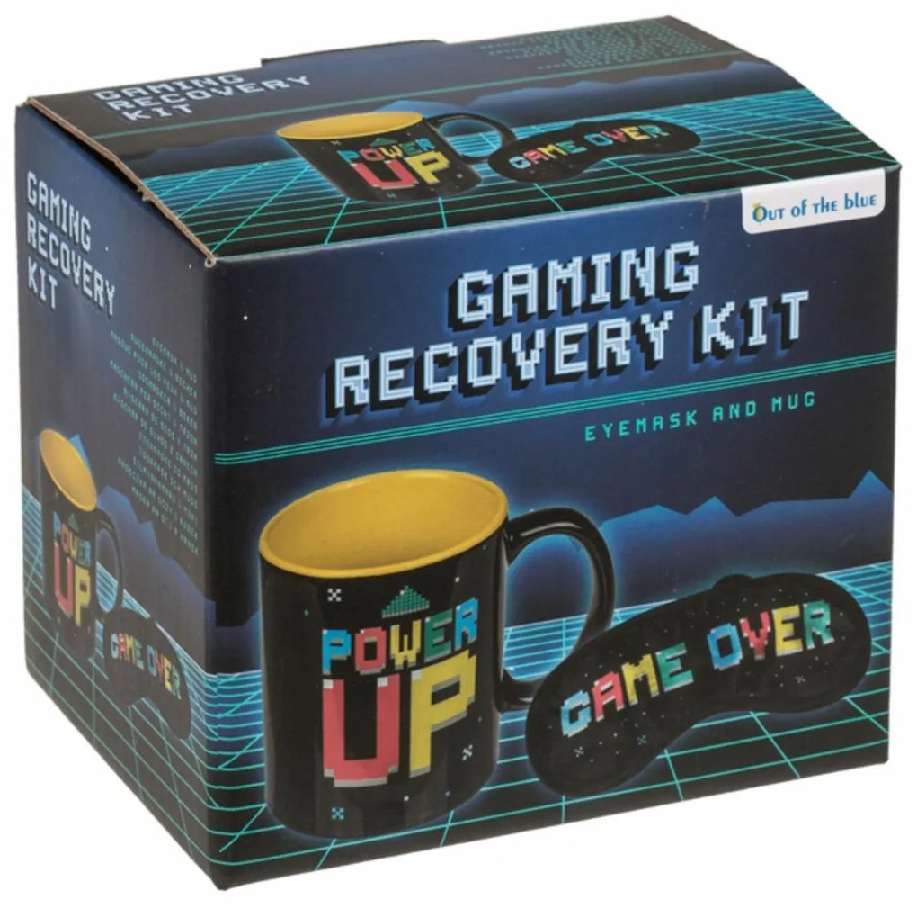 Hrnček a maska na oči Power Up/Game Over