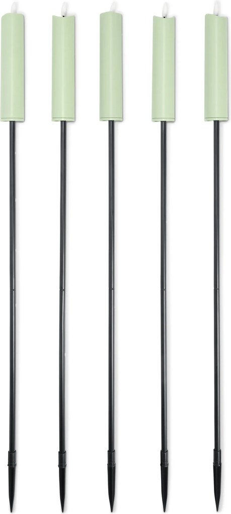 LED záhradné fakle, 5 ks