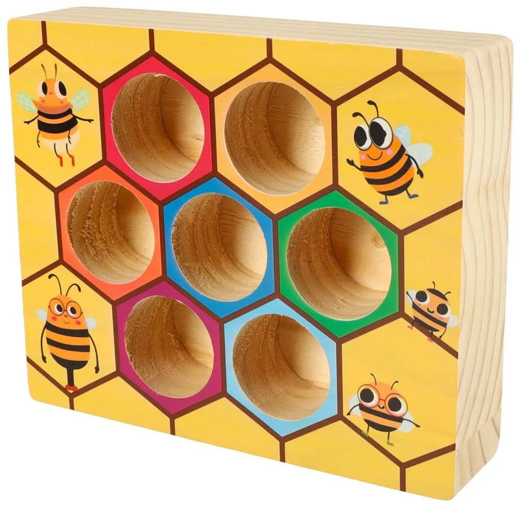 KIK Montessori vzdelávacia hra Včelí plást s pinzetou