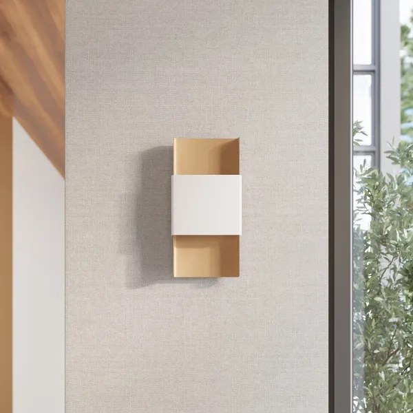 Sollux SL.1353 - Nástenné svietidlo DURLIN 2xG9/8W/230V zlatá/biela