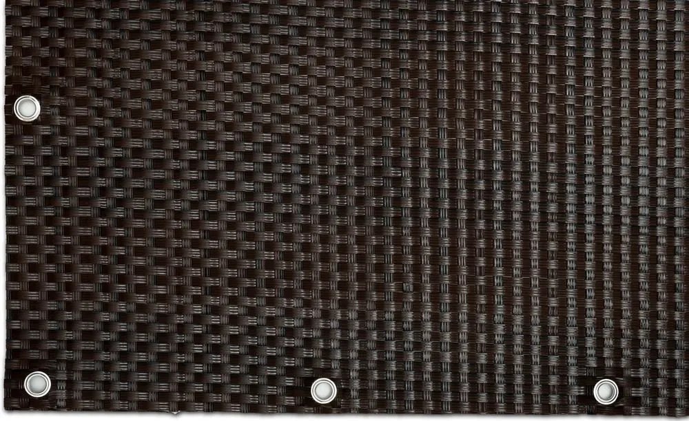 Balkónová zástena - umelý ratan, 1,0x3m - čierna