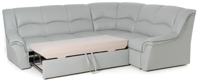 Kožená rohová sedacia súprava DUBAJ LUX XL II, Ľavá, pistáciová (K-57)_čierna (K-70)