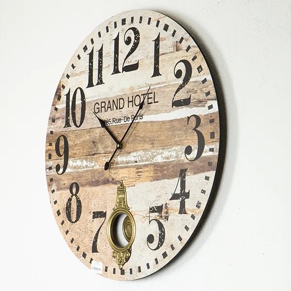 Nástenné hodiny 1xAA pr. 58,2 cm béžová