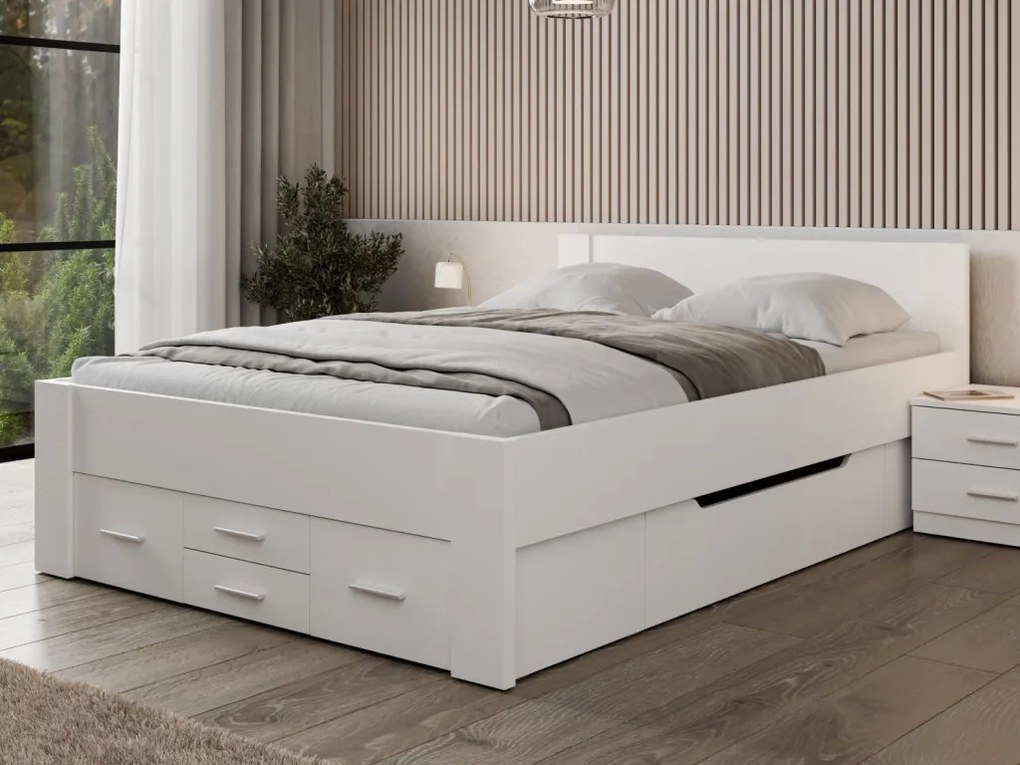 Postel Iwetta 140x200 cm, biela