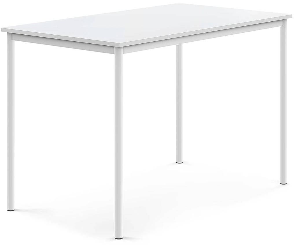 Stôl SONITUS, 1400x800x900 mm, HPL - biela, biela
