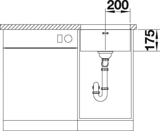 Nerezový drez Blanco SUPRA 400 U nerez kartáčovaný