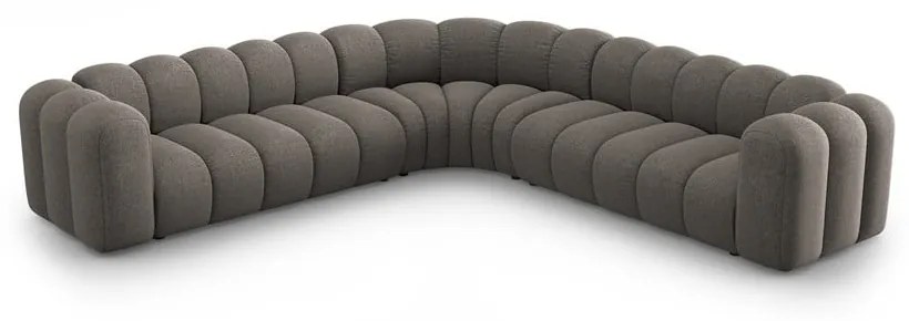 Tmavosivá ženilková modulárna rohová pohovka Lupine – Micadoni