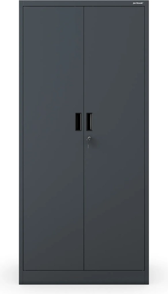 Kovová kancelárska skriňa so 4 policami, antracitová, 1750x800x400 mm: JAN Compact