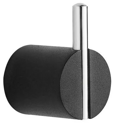 Mexen príslušenstvo, Aron držiak na uterák, 1-háčik, čierna/chrom, 7088135-07