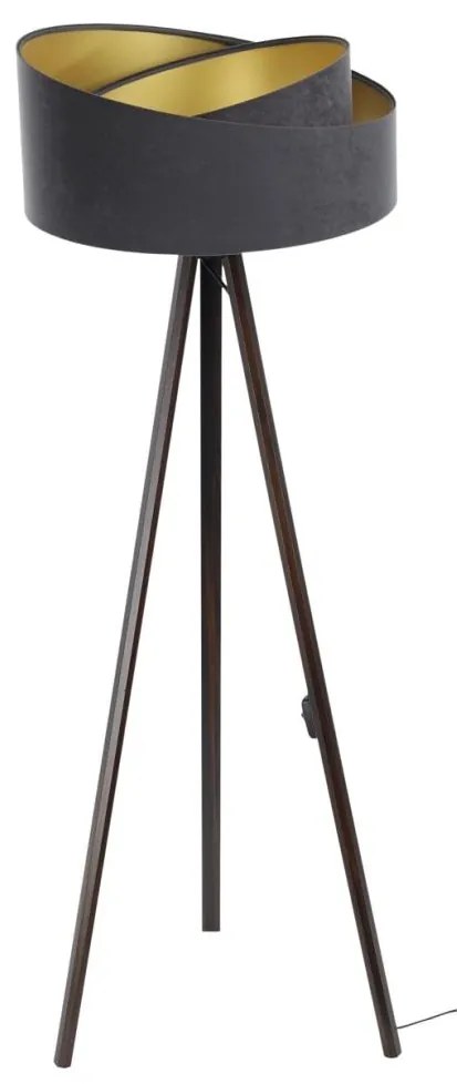 Stojacia lampa GALAXY 1xE27/60W/230V šedá/wenge