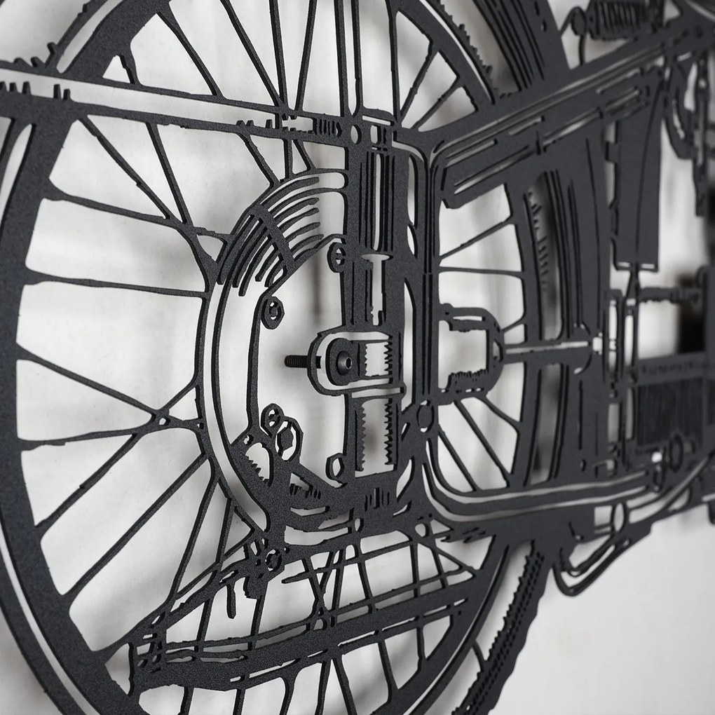 Nástěnná kovová konstrukce Cafe Racer černá