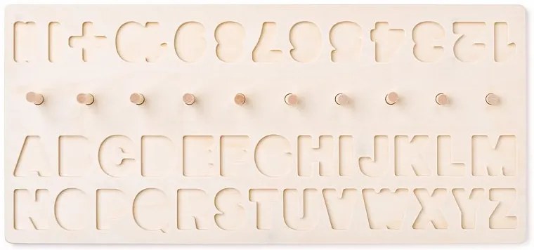 Didaktická doštička s počítaním, písmenami a číslicami