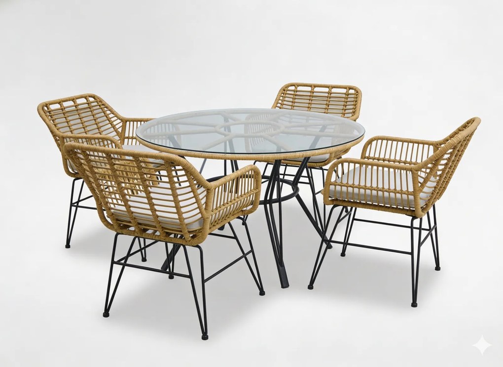 CH Ratanová súprava nábytku - prírodná farba