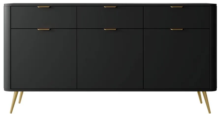 Komoda Ovenia O3  (čierna). Akcia -20%. Vlastná spoľahlivá doprava až k Vám domov. 1099601