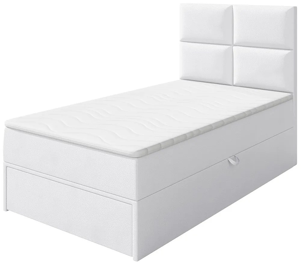 Kontinentálna posteľ Hudson Lux 1, Strana: ľavá, Rozmer postele: 100x200, Farby: ekokoža Soft 017