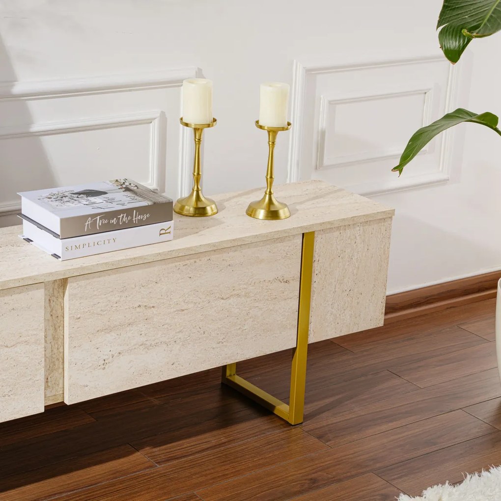Televízny stolík Serenity Travertine