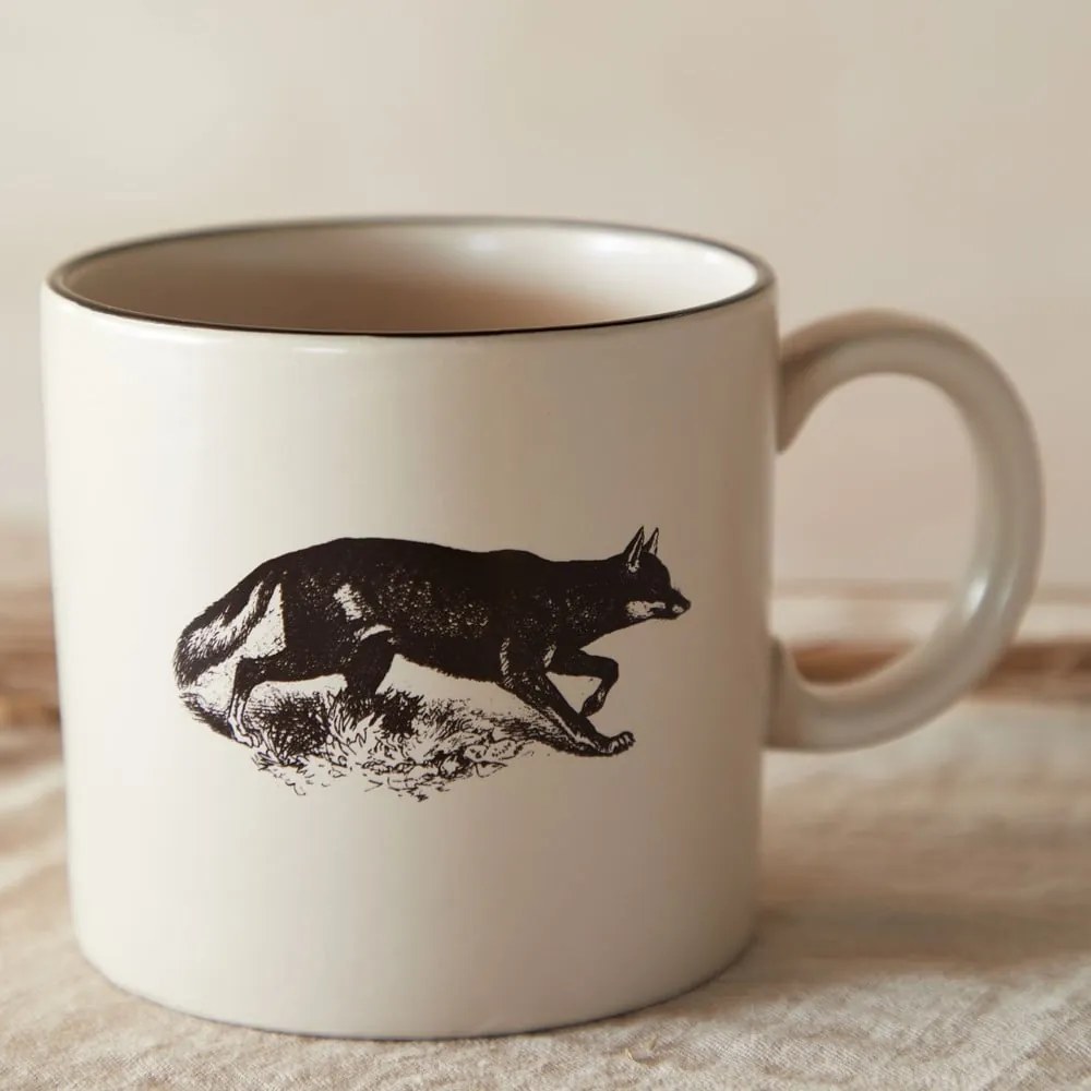 Béžovo-čierne hrnčeky v súprave 4 ks z kameniny 350 ml Elements – Costa Nova