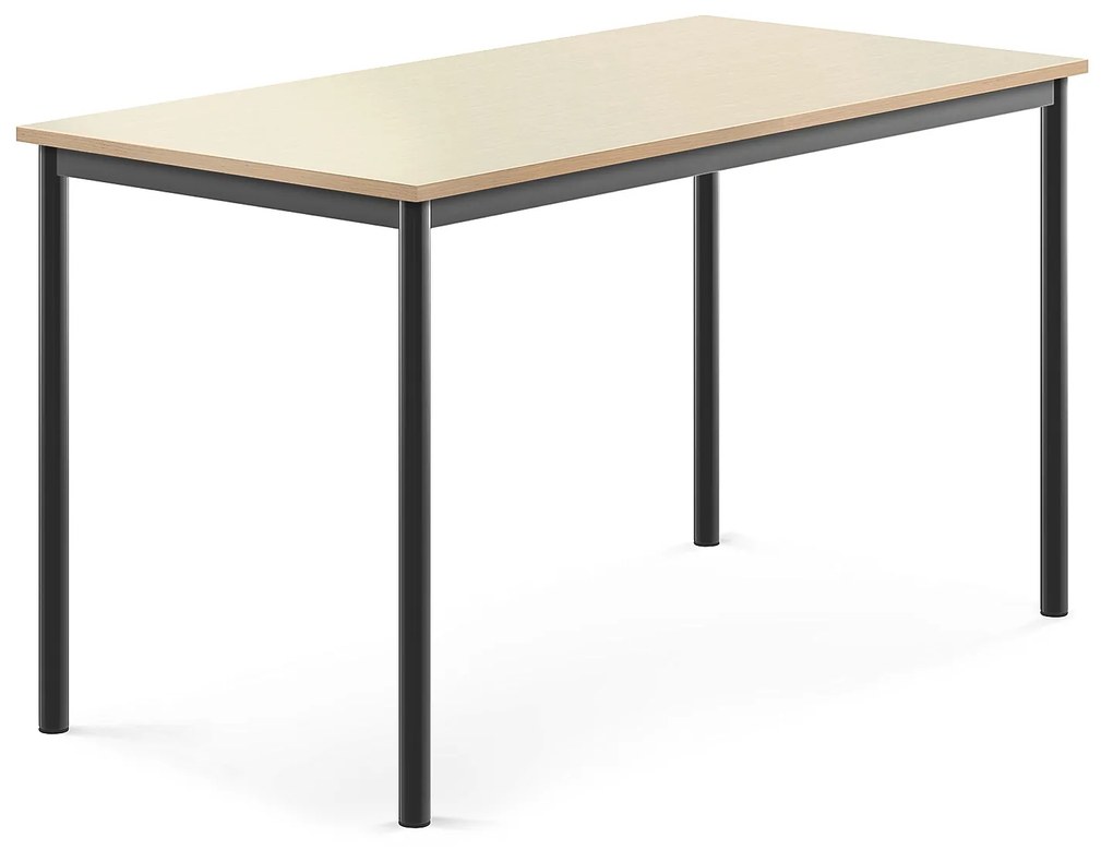 Stôl BORÅS, 1400x700x760 mm, laminát - breza, antracit