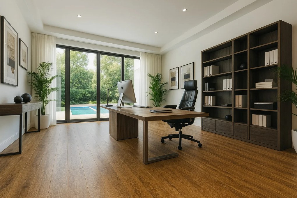 PVC podlaha - lino Blacktex Texas Oak 136L, na mieru, šíře 3m,4m, hnedá, filc, chodba / predsieň, Beauflor