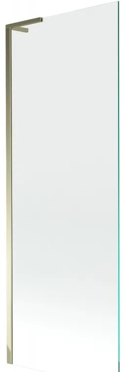 Mexen Next L, 1-krídlová vaňová zástena 70 x 150 cm, 6mm číre sklo, zlatý lesklý profil, 895-070-000-03-00-50