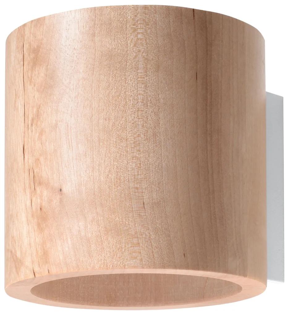 Sollux Lighting Nástenné svietidlo ORBIS prírodné drevo