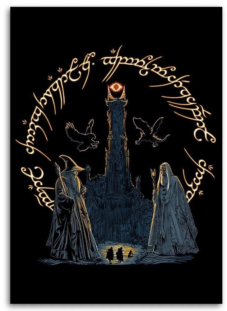 Gario Obraz na plátne Pán prsteňov, Gandalf, Sauron, Saruman - DDJVigo Rozmery: 40 x 60 cm