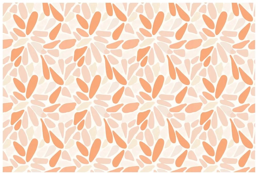 Samolepiaca tapeta oranžové abstraktné tvary