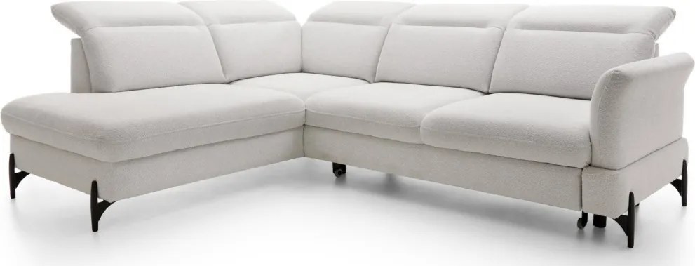 Rohová sedacia súprava Sienna 2, svetlo šedá látka, ľavý roh